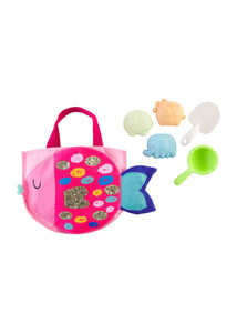 kids beach tote + toys