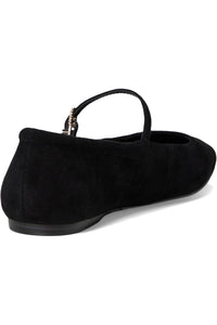 suede strap ballet flat