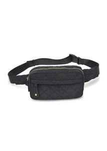 quilted nylon belt bag