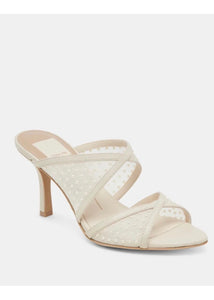 pearl + mesh heel sandal