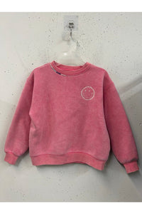 girls smiley stiched sweatshirt
