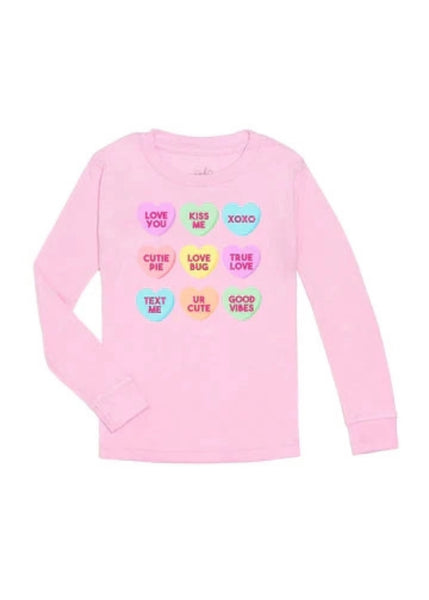 girls candy hearts tee