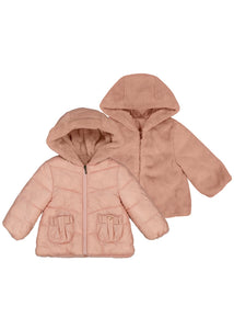 baby girl reversible fur coat