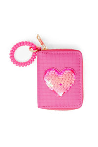 girls spiral strap heart wallet