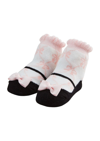 baby pink bow socks
