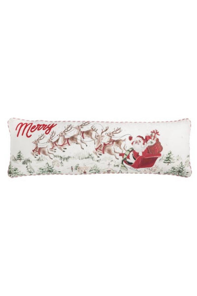 santa scene pillow