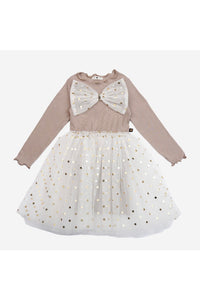 girls gold dot bot tutu dress