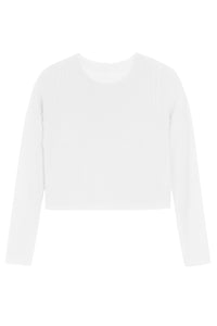 girls long sleeve seamless rib top