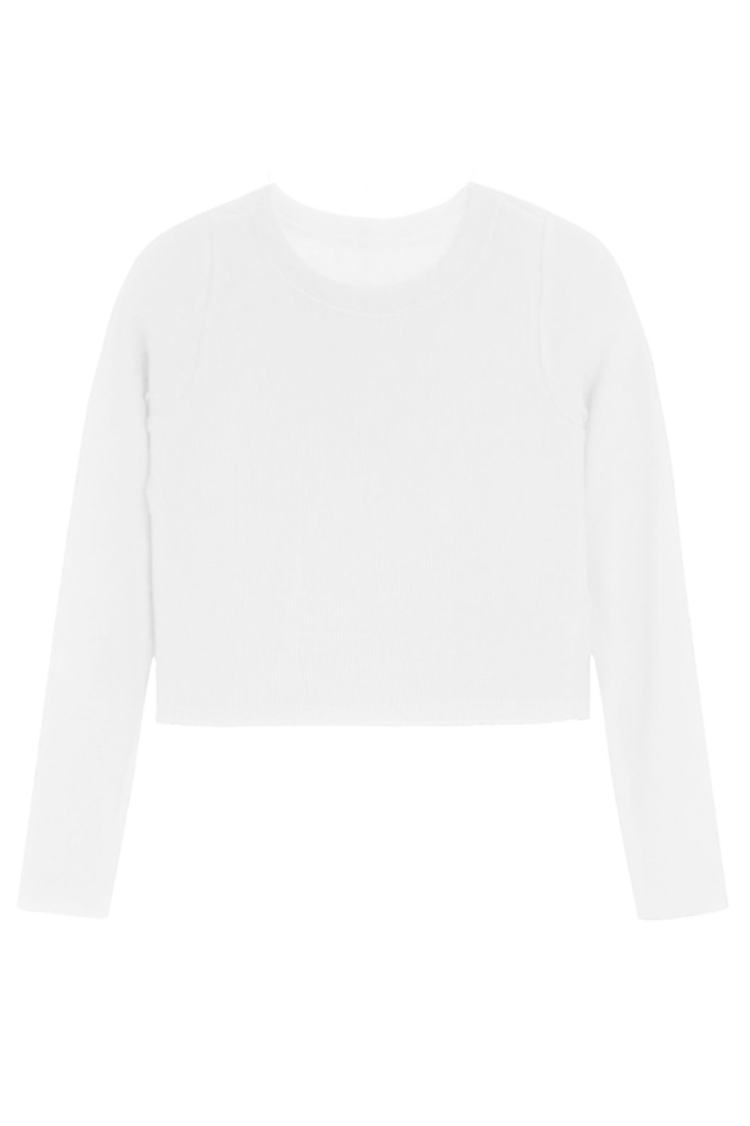 girls long sleeve seamless rib top