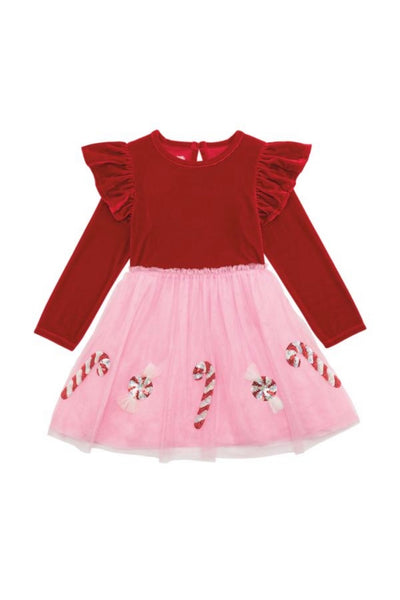 girls candycane tutu dress