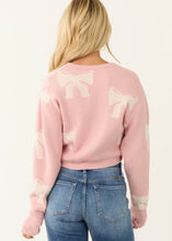 Load image into Gallery viewer, crew neck bows sweaer
