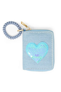 girls spiral strap heart wallet