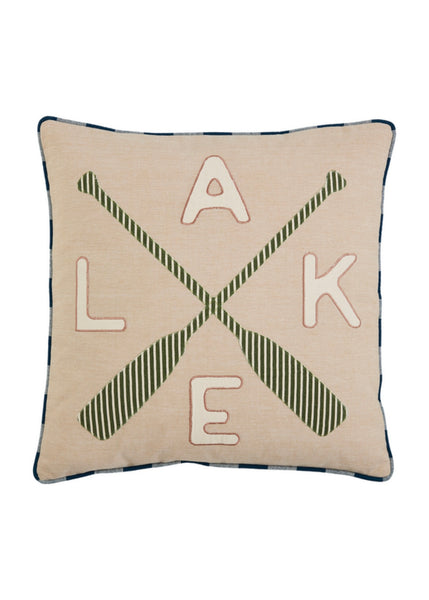 lake applique pillow