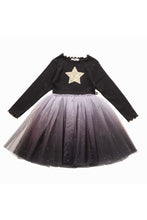 Load image into Gallery viewer, girls long sleeve star tutu dress
