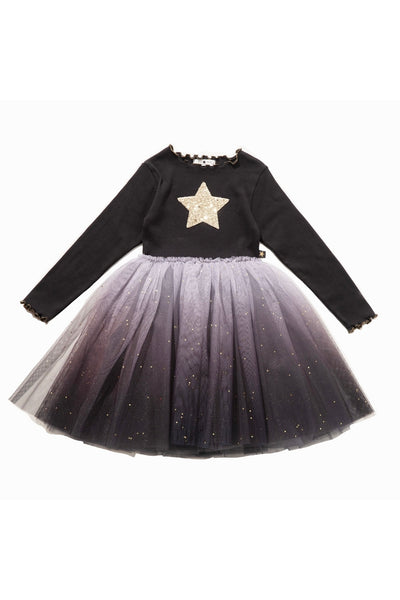 girls long sleeve star tutu dress