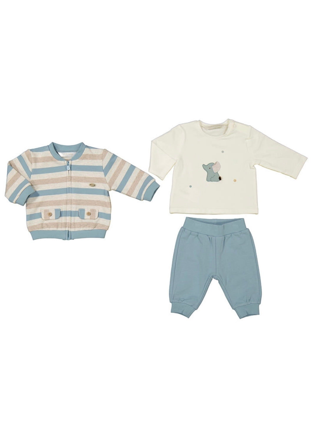 infant stripe 3pc tracksuit set