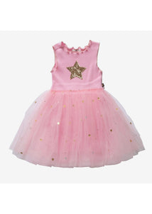 girls shimmer star tank tutu dress