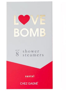 8 shower steamers - love bomb