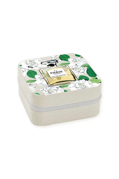 travel jewelry case parfume floral