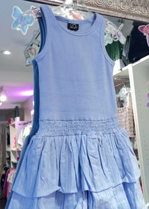 girls rib tank tiered dress