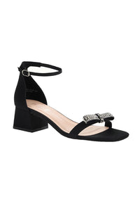 bow strap block heel sandal