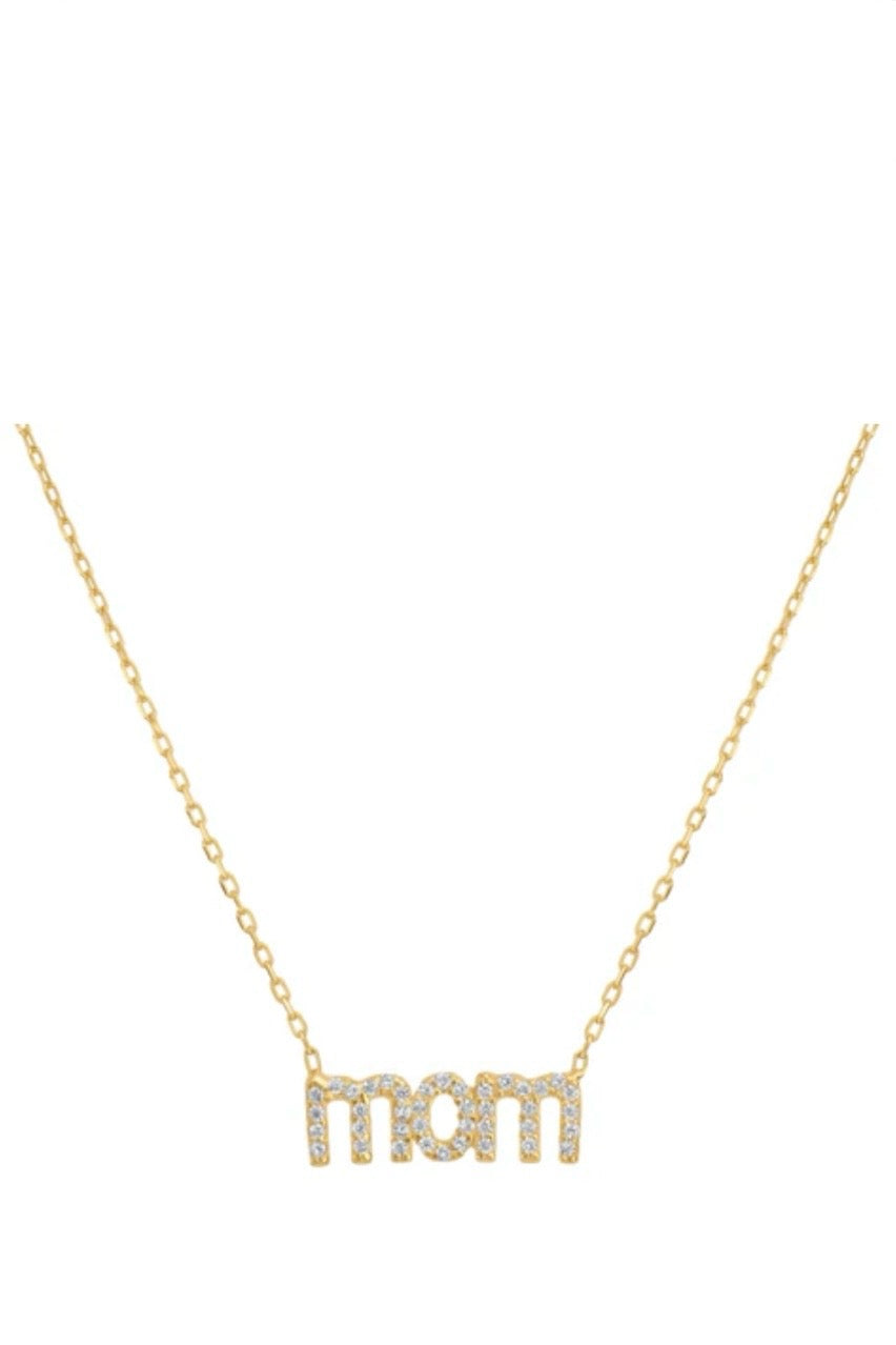 cz mom necklace