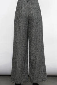 herringbone wide trouser pant