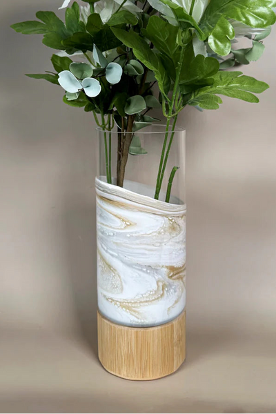 bamboo base vase quartz