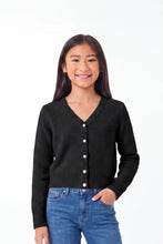 Load image into Gallery viewer, girls v neck button cardigan
