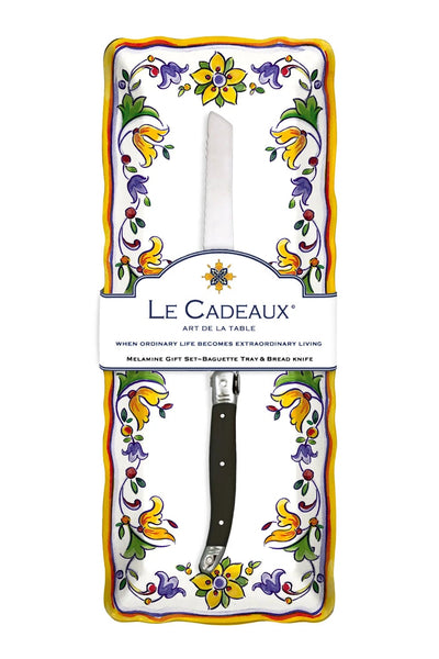 melamine tray + knife set capri