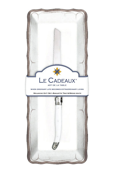 melamine tray + knife set rustica