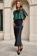 Load image into Gallery viewer, midi satin skirt
