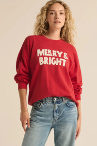 merry + bright sweatshirt