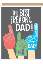Load image into Gallery viewer, card foam finger father`s day
