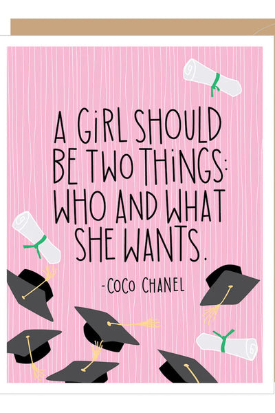 card- graduation girl should be