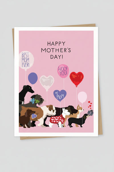 card- dog walk mom