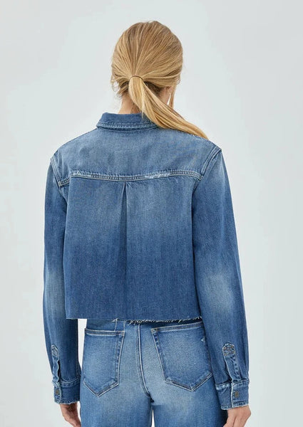 crop denim shacket