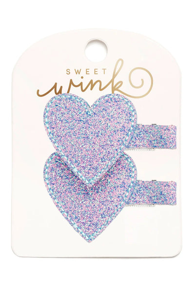 blue heart 2 clip set