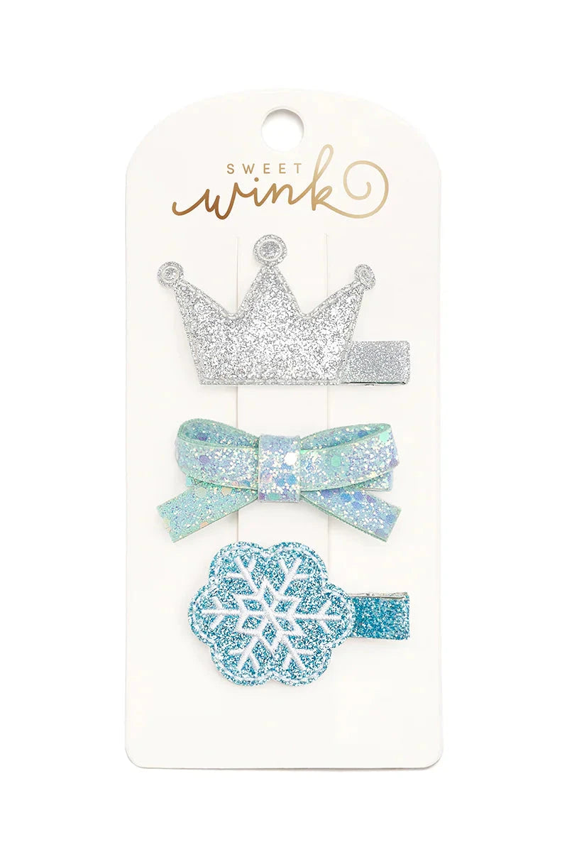 snow princess clip set