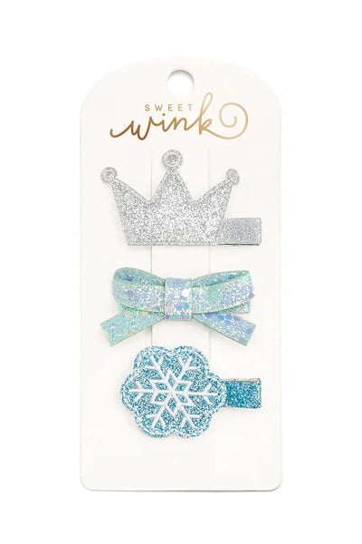snow princess clip set