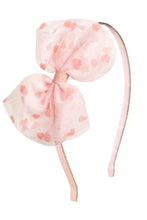 Load image into Gallery viewer, girls heart tulle bow headband
