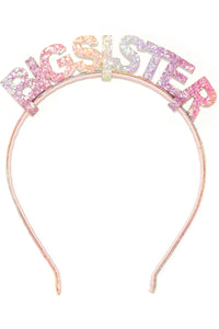 rainbow big sister headband
