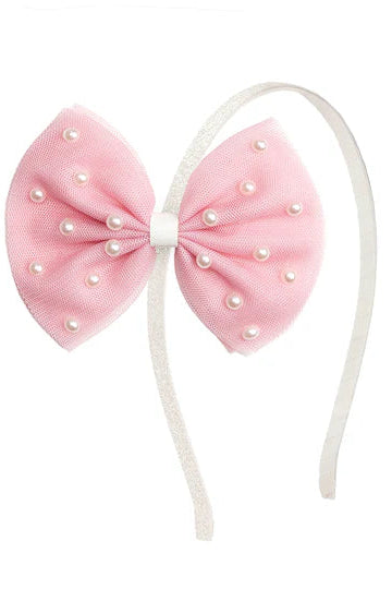 pearl tulle headband
