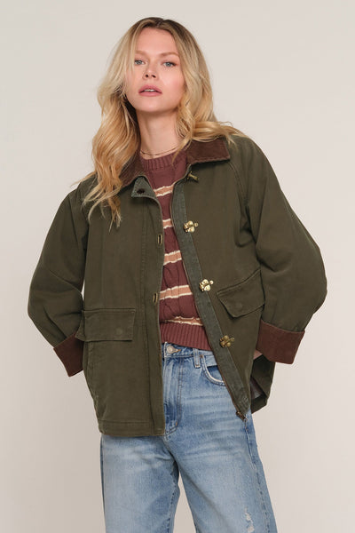 Cord Collar Barn Jacket