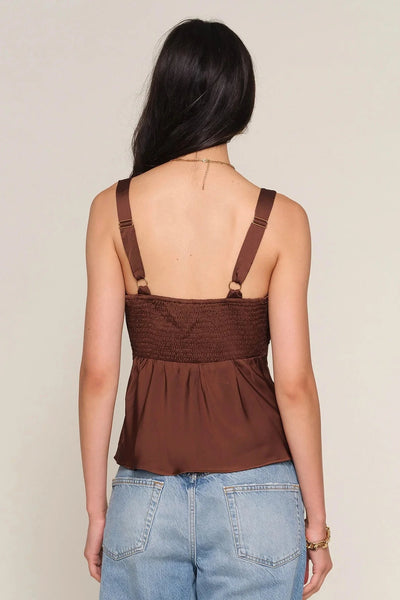 lace trim silky cami