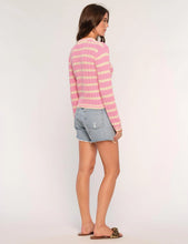 Load image into Gallery viewer, pointelle stripe cardigan
