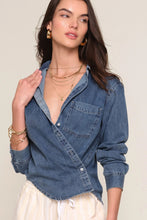 Load image into Gallery viewer, denim twist shirt
