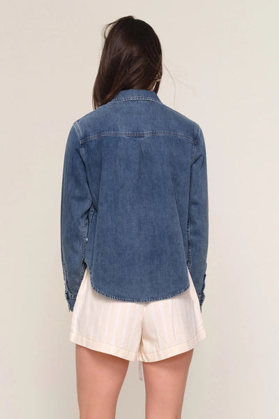 denim twist shirt