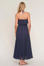 Load image into Gallery viewer, eyelet midi halter dress
