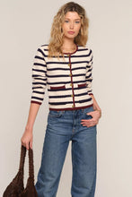 Load image into Gallery viewer, stripe button cardigan
